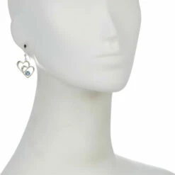 Buy ⌛ Mine Finds By Jay King Jay King Sterling Silver Blue Topaz Double Hearts Drop Earrings 💯 -Deals Mine Store unnamed file 1453