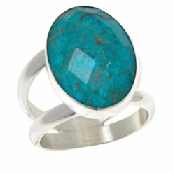 Best Pirce ❤️ Mine Finds By Jay King Jay King Sterling Silver Chrysocolla Oval Ring ⭐