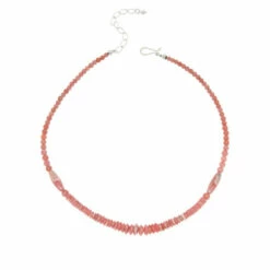Deals ⭐ Mine Finds By Jay King Jay King Sterling Silver Rhodochrosite Bead Necklace ✔️