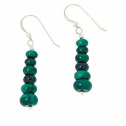 Outlet ❤️ Mine Finds By Jay King Jay King Sterling Silver Malachite Bead Drop Earrings 👍