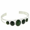 Flash Sale ✨ Mine Finds By Jay King Jay King Sterling Silver Chrome Diopside 5-Stone Cuff Bracelet 🎁