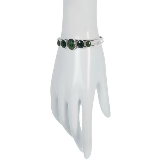 Flash Sale ✨ Mine Finds By Jay King Jay King Sterling Silver Chrome Diopside 5-Stone Cuff Bracelet 🎁 2 Flash Sale ✨ Mine Finds By Jay King Jay King Sterling Silver Chrome Diopside 5-Stone Cuff Bracelet 🎁 - Image 2