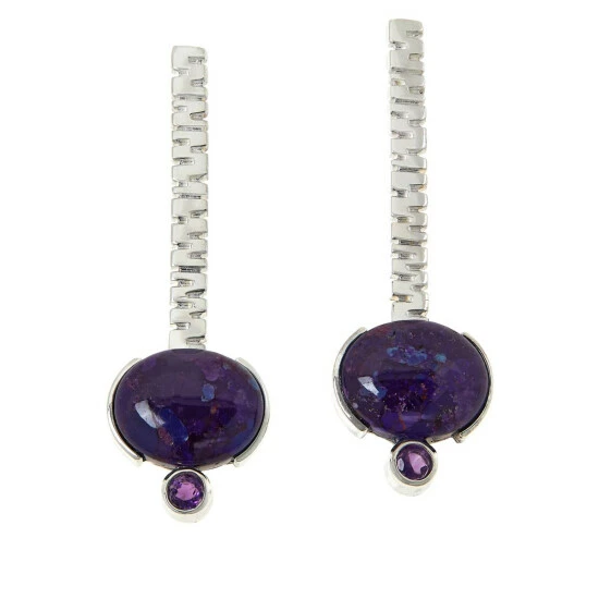 Flash Sale 🛒 Mine Finds By Jay King Jay King Sterling Silver Purple Turquoise And Amethyst Earrings ✨ 1 Flash Sale 🛒 Mine Finds By Jay King Jay King Sterling Silver Purple Turquoise And Amethyst Earrings ✨
