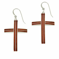 Coupon 😉 Mine Finds By Jay King Jay King Sterling Silver Orange Coral Cross Earrings 🔥