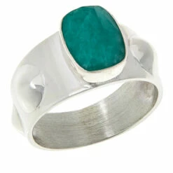 Cheap 🔔 Mine Finds By Jay King Jay King Sterling Silver Emerald Cushion Ring 💯