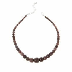 Buy 😍 Mine Finds By Jay King Jay King Sterling Silver Rose Taupe Quartzite Graduated Bead Necklace 👏