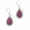 Buy 🥰 Mine Finds By Jay King Jay King Sterling Silver Pink Sapphire Pear Drop Earrings 🔥