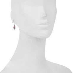 Buy 🥰 Mine Finds By Jay King Jay King Sterling Silver Pink Sapphire Pear Drop Earrings 🔥 -Deals Mine Store unnamed file 1587