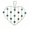 Coupon 🥰 Mine Finds By Jay King Jay King Sterling Silver Emerald Multi-Stone Open Heart Pendant 💯