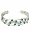Best Sale 🔥 Mine Finds By Jay King Jay King Sterling Silver Emerald Multi-Stone Cuff Bracelet 👏