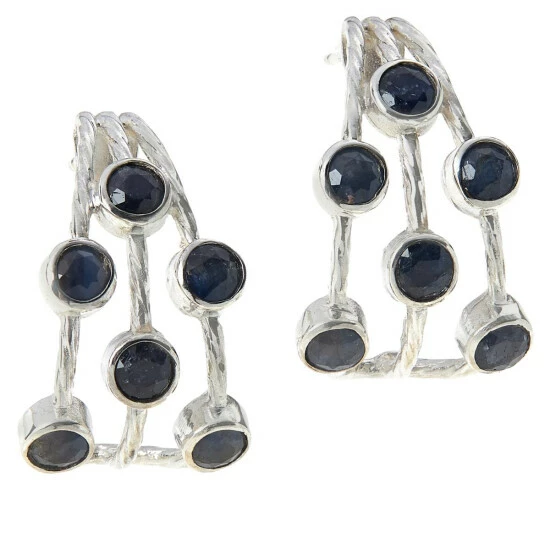 Best Sale ๐ฅ Mine Finds By Jay King Jay King Sterling Silver Sapphire Multi-Stone J-Hoop Earrings ๐ฅ 1 Best Sale ๐ฅ Mine Finds By Jay King Jay King Sterling Silver Sapphire Multi-Stone J-Hoop Earrings ๐ฅ