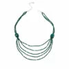 Budget ❤️ Mine Finds By Jay King Jay King Sterling Silver Multi-Strand Malachite Bead Necklace 🔔