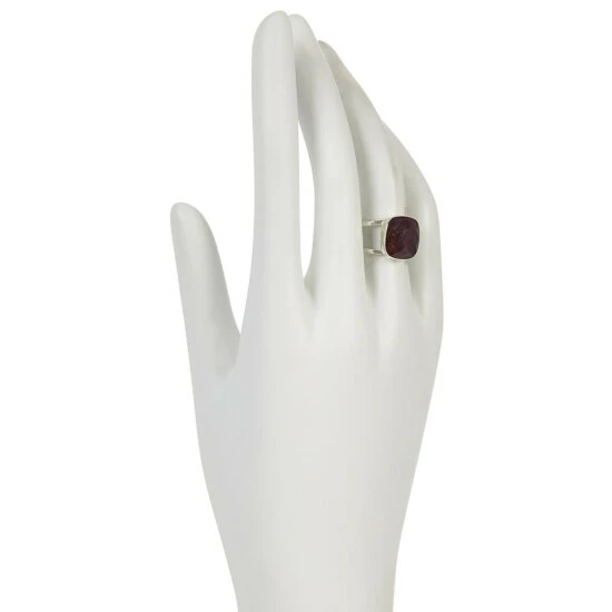 Hot Sale โ Mine Finds By Jay King Jay King Sterling Silver Raspberry Sapphire Cushion-Cut Ring ๐ 2 Hot Sale โ Mine Finds By Jay King Jay King Sterling Silver Raspberry Sapphire Cushion-Cut Ring ๐ - Image 2