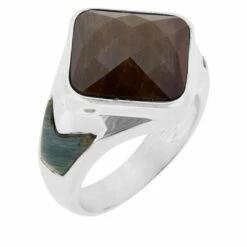 New 🎁 Mine Finds By Jay King Jay King Sterling Silver Multi-Gemstone Ring Blue Lace Agate 👏 -Deals Mine Store unnamed file 1657