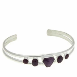 Budget 🔥 Mine Finds By Jay King Jay King Sterling Silver Purple Sapphire Cuff 👍