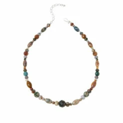 Budget 🌟 Mine Finds By Jay King Jay King Multi-Color Orbicular Chalcedony Bead Necklace 🧨