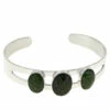 Coupon 😉 Mine Finds By Jay King Jay King Sterling Silver Chrome Diopside 3-Stone Cuff Bracelet 😀