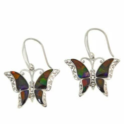 Outlet 👍 Mine Finds By Jay King Jay King Sterling Silver Ammolite Butterfly Earrings 👏