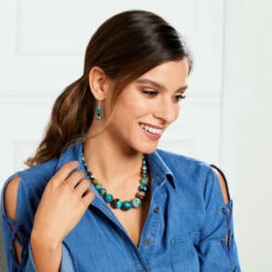 Cheap ⭐ Mine Finds By Jay King Jay King 18" Multicolor Hubei Turquoise Graduated Bead Necklace 🧨 -Deals Mine Store unnamed file 1711