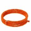 Wholesale 🎉 Mine Finds By Jay King Jay King Sterling Silver Orange Coral Bead Coil Wrap Bracelet 😉