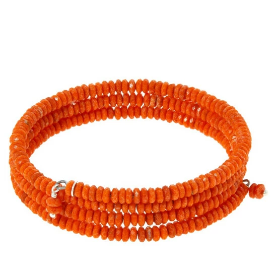 Wholesale ๐ Mine Finds By Jay King Jay King Sterling Silver Orange Coral Bead Coil Wrap Bracelet ๐ 1 Wholesale ๐ Mine Finds By Jay King Jay King Sterling Silver Orange Coral Bead Coil Wrap Bracelet ๐