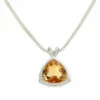Buy 😉 Mine Finds By Jay King Jay King Sterling Silver Citrine Triangular Pendant With Chain 😉
