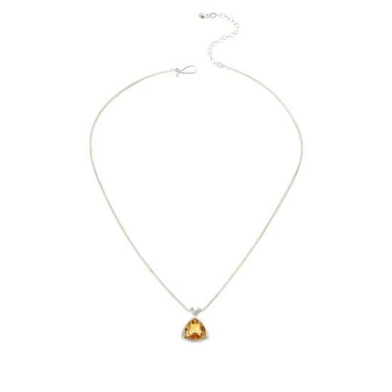 Buy ๐ Mine Finds By Jay King Jay King Sterling Silver Citrine Triangular Pendant With Chain ๐ 2 Buy ๐ Mine Finds By Jay King Jay King Sterling Silver Citrine Triangular Pendant With Chain ๐ - Image 2
