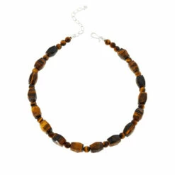 Promo 🎉 Mine Finds By Jay King Jay King Sterling Silver Multicolor Tiger's Eye Bead Necklace 🔔