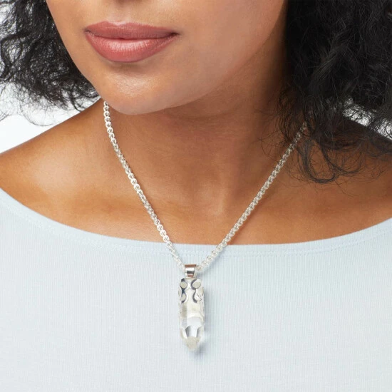 Deals ๐ Mine Finds By Jay King Jay King Sterling Silver Rock Crystal Pendant With Chain ๐ฅ 3 Deals ๐ Mine Finds By Jay King Jay King Sterling Silver Rock Crystal Pendant With Chain ๐ฅ - Image 3