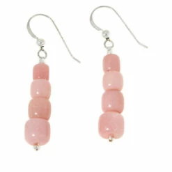New 🧨 Mine Finds By Jay King Jay King Sterling Silver Cameo Mauve Stone Drop Earrings 💯