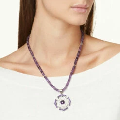 Buy 😉 Mine Finds By Jay King Jay King Amethyst And Purple Turquoise Pendant With Bead Necklace ✔️ -Deals Mine Store unnamed file 1754