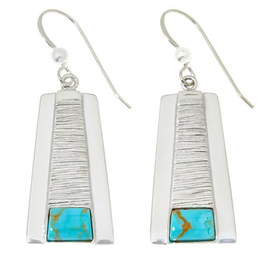 Best deal ❤️ Mine Finds By Jay King Jay King Sterling Silver Tyrone Turquoise Drop Earrings ❤️ 1 Best deal ❤️ Mine Finds By Jay King Jay King Sterling Silver Tyrone Turquoise Drop Earrings ❤️