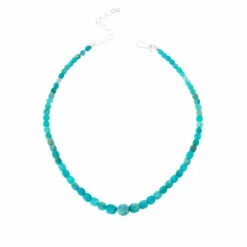 Cheap ❤️ Mine Finds By Jay King Jay King Sterling Silver Amazonite Graduated Bead Necklace 🌟