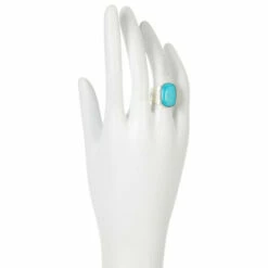 Best Pirce ⭐ Mine Finds By Jay King Jay King Gallery Collection Angel Peak Turquoise Cushion-Cut Ring 🎁 -Deals Mine Store unnamed file 1779