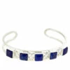 Brand new 🔥 Mine Finds By Jay King Jay King Sterling Silver Lapis 5-Stone Cuff Bracelet ⭐