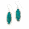 Promo 👏 Mine Finds By Jay King Jay King Sterling Silver Turquoise Elongated Oval Drop Earrings 👏