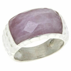 Discount 🤩 Mine Finds By Jay King Jay King Sterling Silver Lavender Kunzite 🔨 Hammered Ring 🤩