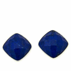 Outlet 💯 Mine Finds By Jay King Jay King Sterling Silver Cushion-Cut Lapis Earrings ❤️