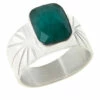 Buy 🌟 Mine Finds By Jay King Jay King Sterling Silver Cushion-Cut Emerald Ring 👏