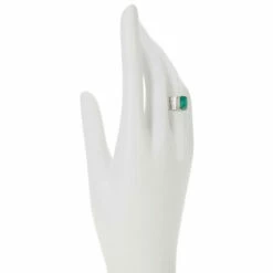 Buy 🌟 Mine Finds By Jay King Jay King Sterling Silver Cushion-Cut Emerald Ring 👏 -Deals Mine Store unnamed file 1851