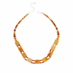 Coupon 👏 Mine Finds By Jay King Jay King Tangerine Chalcedony And Yellow Quartz Reversible Necklace 💯
