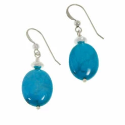 Coupon 💯 Mine Finds By Jay King Jay King Sterling Silver Cloudy Mountain Turquoise Drop Earrings 🔥