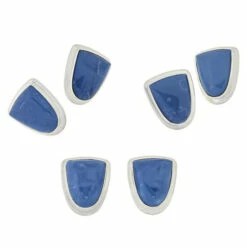 Brand new ✨ Mine Finds By Jay King Jay King Sterling Silver Freeform Dream Blue Opal Stud Earrings 🌟 -Deals Mine Store unnamed file 1904