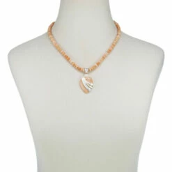 Budget 🛒 Mine Finds By Jay King Jay King Reversible Peach Stone Sterling Silver Pendant With Necklace 👏 -Deals Mine Store unnamed file 1910