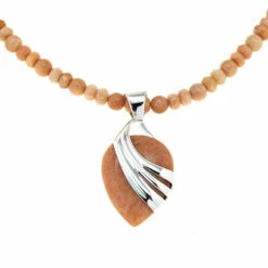 Budget 🛒 Mine Finds By Jay King Jay King Reversible Peach Stone Sterling Silver Pendant With Necklace 👏 -Deals Mine Store unnamed file 1911