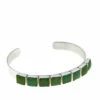 Discount 😀 Mine Finds By Jay King Jay King 8-Stone Chrysoprase Sterling Silver Cuff Bracelet 🎁