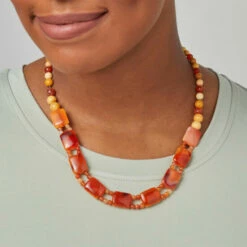 Coupon 👏 Mine Finds By Jay King Jay King Tangerine Chalcedony And Yellow Quartz Reversible Necklace 💯 -Deals Mine Store unnamed file 193