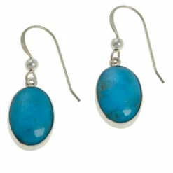 Budget 🔔 Mine Finds By Jay King Jay King Sterling Silver Kingman Turquoise Oval Drop Earrings 👏