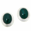 Brand new 🧨 Mine Finds By Jay King Jay King Sterling Silver Green Malachite Oval Earrings ❤️