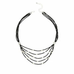 New ⌛ Mine Finds By Jay King Jay King Black Spinel And South Sea Pearl Multi-Strand Necklace ⌛